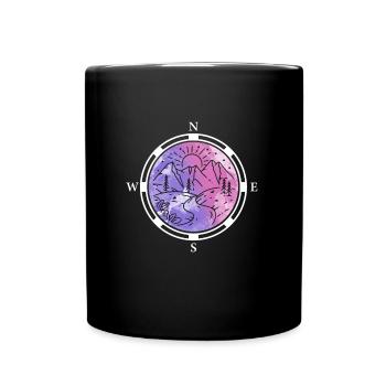 Randonneurs Montagnes Boussole Escalade Alpinisme - Mug uni - noir - Devant
