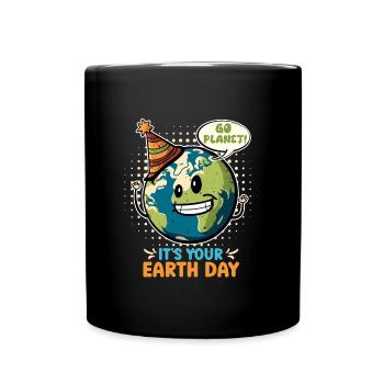 Earth Day Mission Erde & Klimaschutz Umwelt - Tasse einfarbig - Schwarz - Vorne