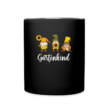 Gartenkind Gartenzwerge Schrebergarten Gartenfan - Tasse einfarbig - Schwarz - Vorne