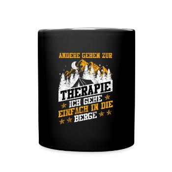 Others go to therapy I'm going to the mountains - Full Colour Mug - black - Front