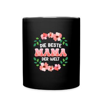 Coole Mama Muttertag weltbeste Mama Mothersday - Tasse einfarbig - Schwarz - Vorne