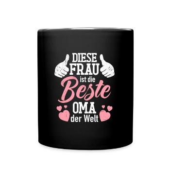 Beste Oma Muttertag weltbeste Oma Großmutter - Tasse einfarbig - Schwarz - Vorne