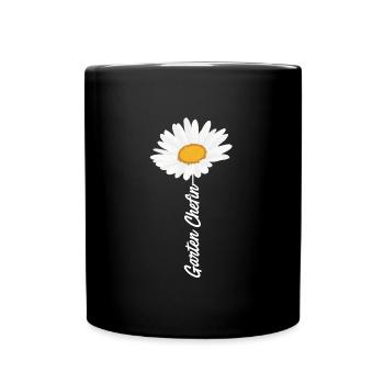 Gänseblümchen Garten Chefin Flower Power - Tasse einfarbig - Schwarz - Vorne