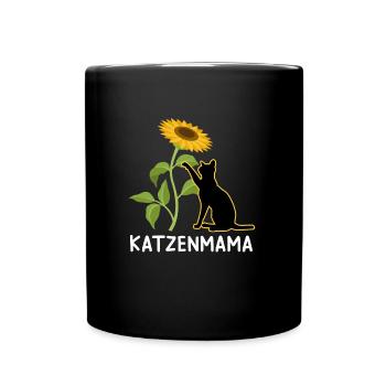 Katzenmama Kitten Katzenbesitzer I love Cats - Tasse einfarbig - Schwarz - Vorne