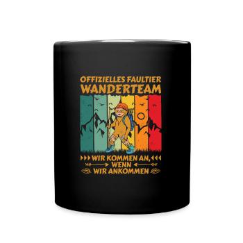 Hiking Team Sloth Hiking - Full Colour Mug - black - Front