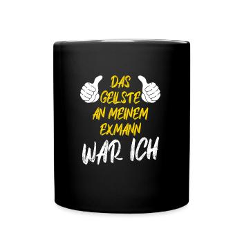 Scheidungsparty Finally Divorced Ehe Scheidung - Tasse einfarbig - Schwarz - Vorne