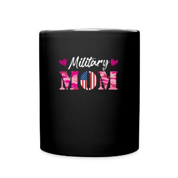 Fan militaire Mamans Patriotisme Amérique Maman - Mug uni - noir - Devant