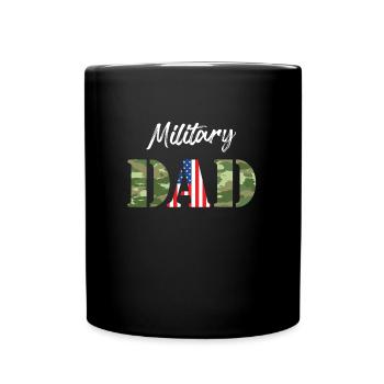 Military Fan Father Patriotism America Proud - Full Colour Mug - black - Front