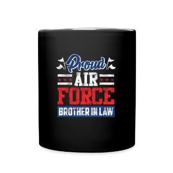 Proud Brother-in-Law Air Force Soldier Army Fan - Full Colour Mug - black - Front