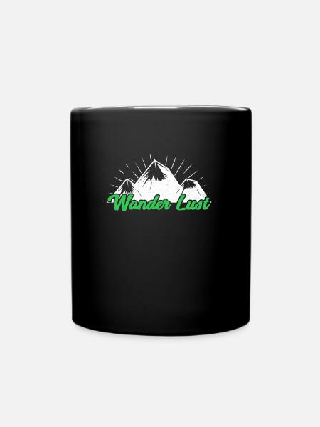 Berge Wandern Bergfan - Tasse einfarbig - Schwarz
