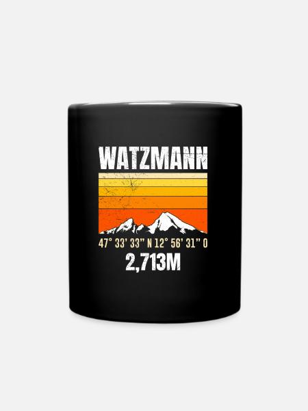 Watzmann Bergsteiger klettern Wanderer Berge - Tasse einfarbig - Schwarz