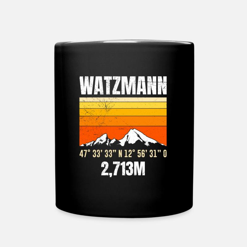 Watzmann Bergsteiger klettern Wanderer Berge - Tasse einfarbig - Schwarz