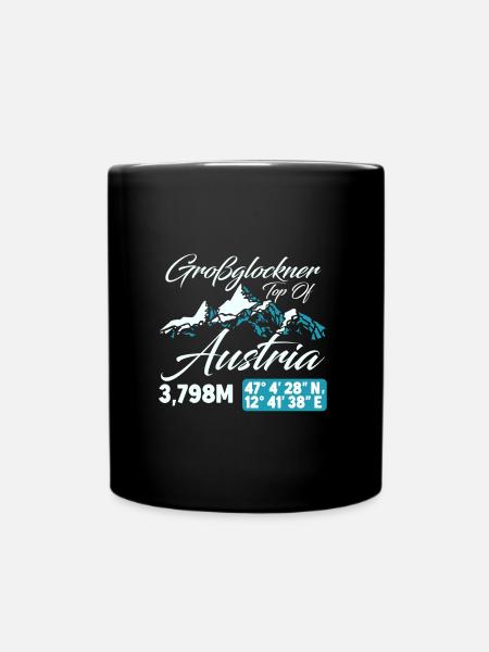 Großglockner Österreich Berge Wanderer Bergsteiger - Tasse einfarbig - Schwarz