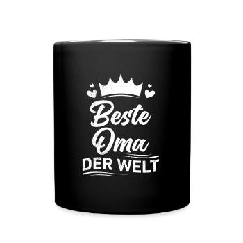 Beste Oma Muttertag weltbeste Oma Großmutter - Tasse einfarbig - Schwarz - Vorne