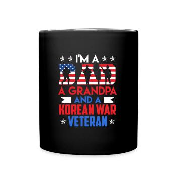 Veteranen Grandpa Dad Soldat Amerika Militär Fan - Tasse einfarbig - Schwarz - Vorne