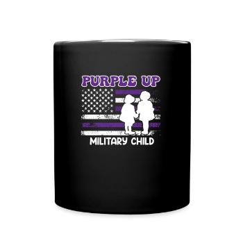 Purple Up Military Child America Patriots - Full Colour Mug - black - Front
