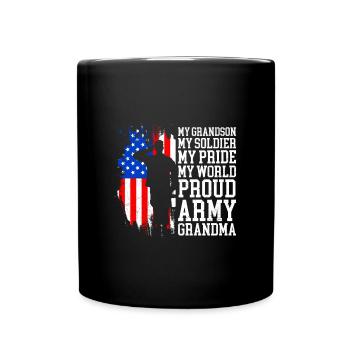 Proud Granny USA Soldiers America Military Patriots - Mug uni - noir - Devant