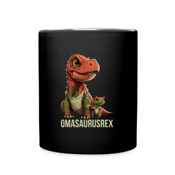 Omasaurus Mother's Day Grandmother Dinosaur - Full Colour Mug - black - Front