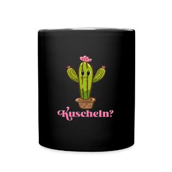 Kuscheln ? Kaktusliebhaber Kakteen Botanik Garten - Tasse einfarbig - Schwarz - Vorne