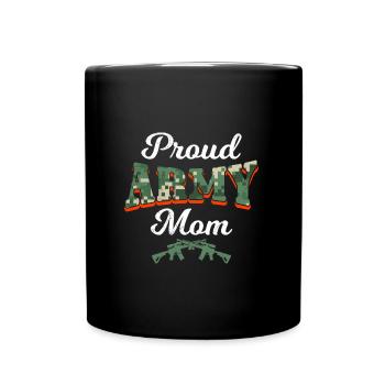 Proud Mama Army Soldiers Military Fan America - Mug uni - noir - Devant
