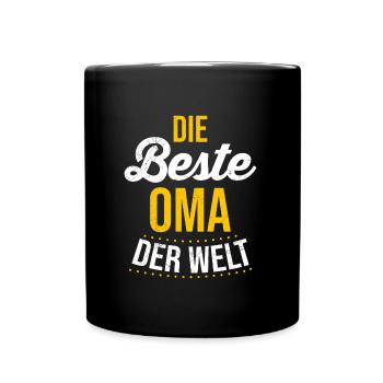 Beste Oma Muttertag weltbeste Oma Großmutter - Tasse einfarbig - Schwarz - Vorne