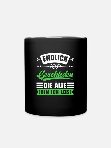 Endlich geschieden Scheidungsparty Scheidung - Tasse einfarbig - Schwarz