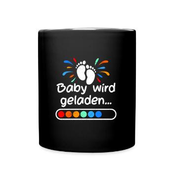 Baby loading 2024 werdende Mütter 2024 Ankündigung - Tasse einfarbig - Schwarz - Vorne