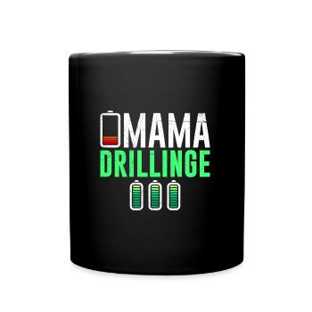 Drillingsmama 2024 Mama Drillinge 2024 Triplets - Tasse einfarbig - Schwarz - Vorne