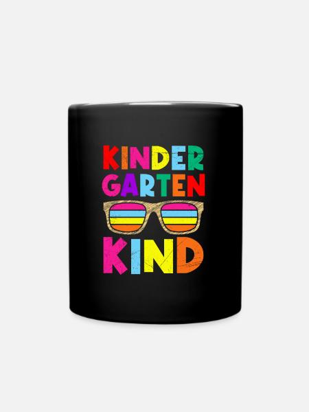 Ich bin jetzt ein Kindergartenkind Kiga Kinder - Tasse einfarbig - Schwarz