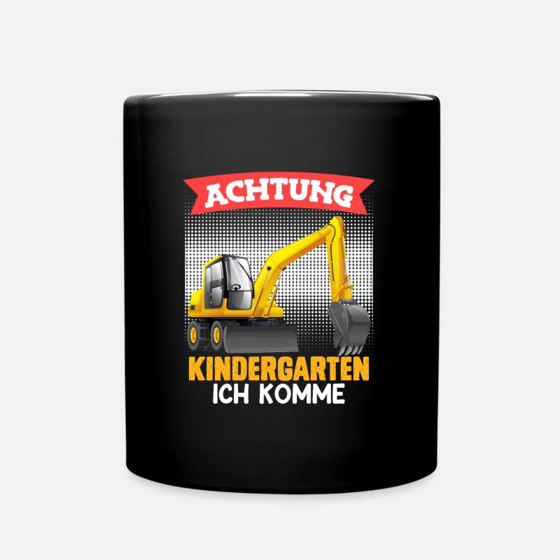 Kindergarten ich komme Kindergartenkinder Kiga - Tasse einfarbig - Schwarz