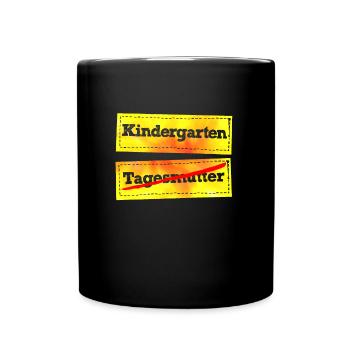 Hallo Kindergarten Tschüss Tagesmutter Vorschule - Tasse einfarbig - Schwarz - Vorne