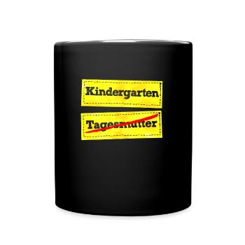 Hallo Kindergarten Tschüss Tagesmutter Vorschule - Tasse einfarbig - Schwarz - Vorne