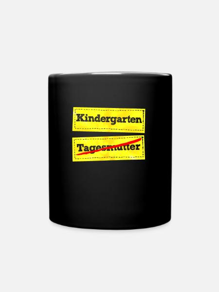Hallo Kindergarten Tschüss Tagesmutter Vorschule - Tasse einfarbig - Schwarz