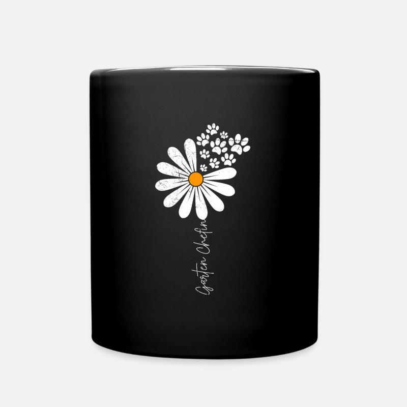 Jardinier patron marguerite - Mug uni - noir