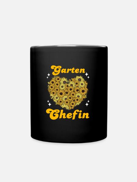 Garten Chefin Sonnenblumen Gartenfreundin Blumen - Tasse einfarbig - Schwarz