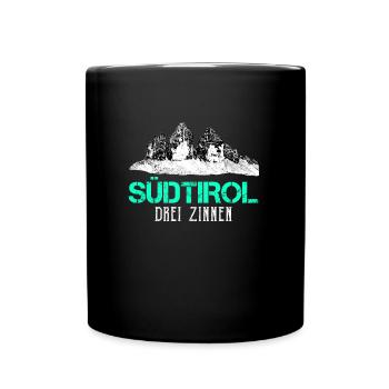 Südtirol Alpen Bergsteiger klettern Summit Wandern - Tasse einfarbig - Schwarz - Vorne