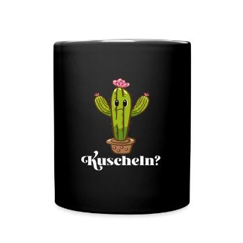 Kuscheln ? Kaktusliebhaber Kakteen Botanik Garten - Tasse einfarbig - Schwarz - Vorne