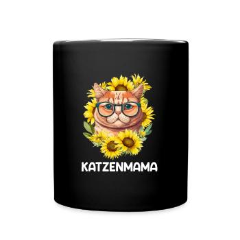 Katzenmama Kitten Katzenbesitzer I love Cats - Tasse einfarbig - Schwarz - Vorne