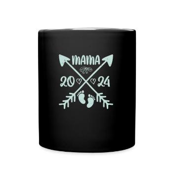 Mom 2024 expectant mothers baby prediction - Full Colour Mug - black - Front