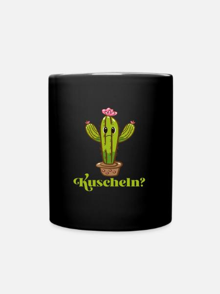 Kuscheln ? Kaktusliebhaber Kakteen Botanik Garten - Tasse einfarbig - Schwarz