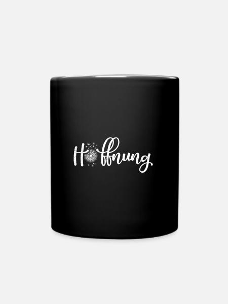Dandelion Hope Awareness Gardener Hope - Full Colour Mug - black