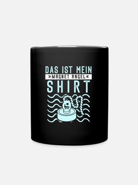Magnetangler Das ist mein Magnetangel Shirt - Tasse einfarbig - Schwarz
