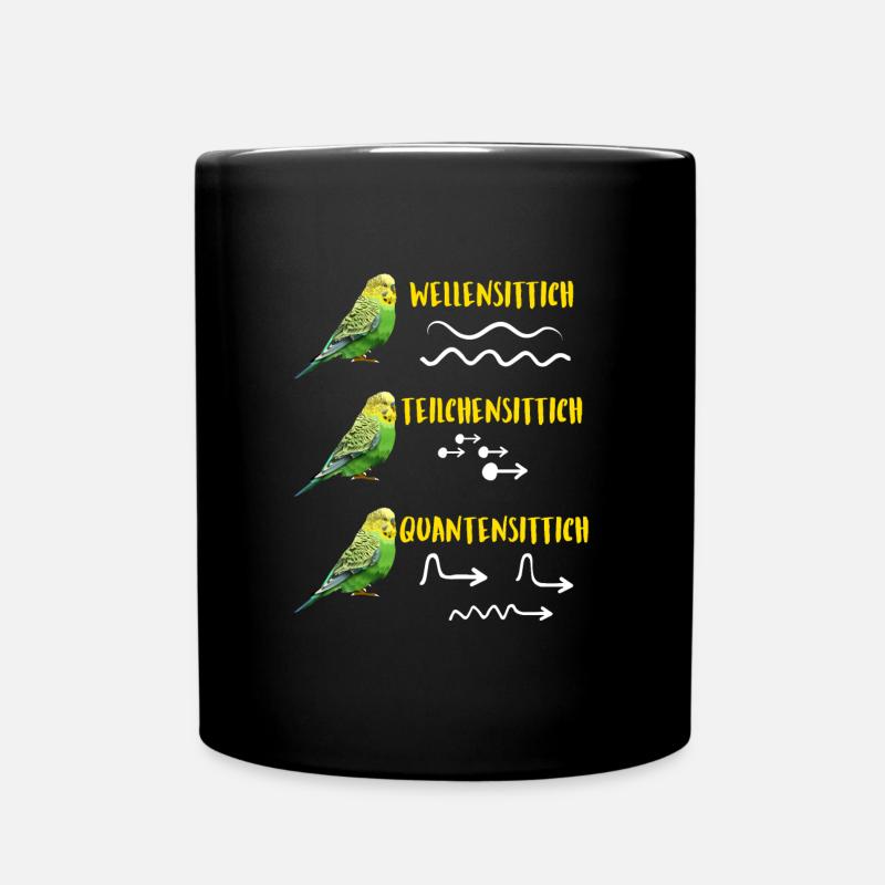 Wellensittich Teilchensittich Quantensittich - Tasse einfarbig - Schwarz