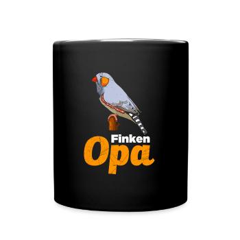 Finken Opa Zebrafink Vogelliebhaber Fink - Tasse einfarbig - Schwarz - Vorne