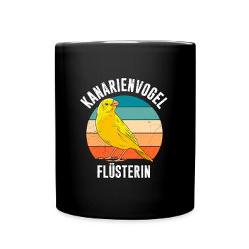 Kanarienvogel Flüsterin Vogelliebhaber Frauen - Tasse einfarbig - Schwarz - Vorne