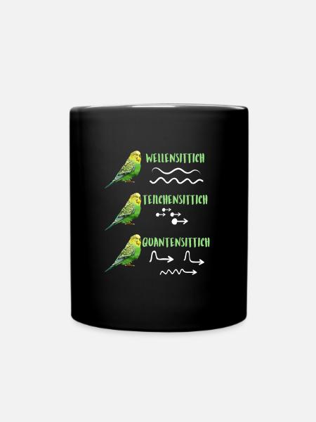 Wellensittich Teilchensittich Quantensittich - Tasse einfarbig - Schwarz