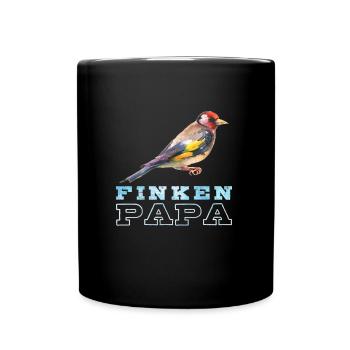 Finken Papa Zebrafinken Vogelfreund Männer - Tasse einfarbig - Schwarz - Vorne