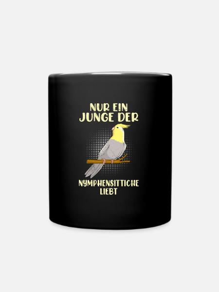 Nur ein Junge der Nymphensittiche liebt Sittich - Tasse einfarbig - Schwarz