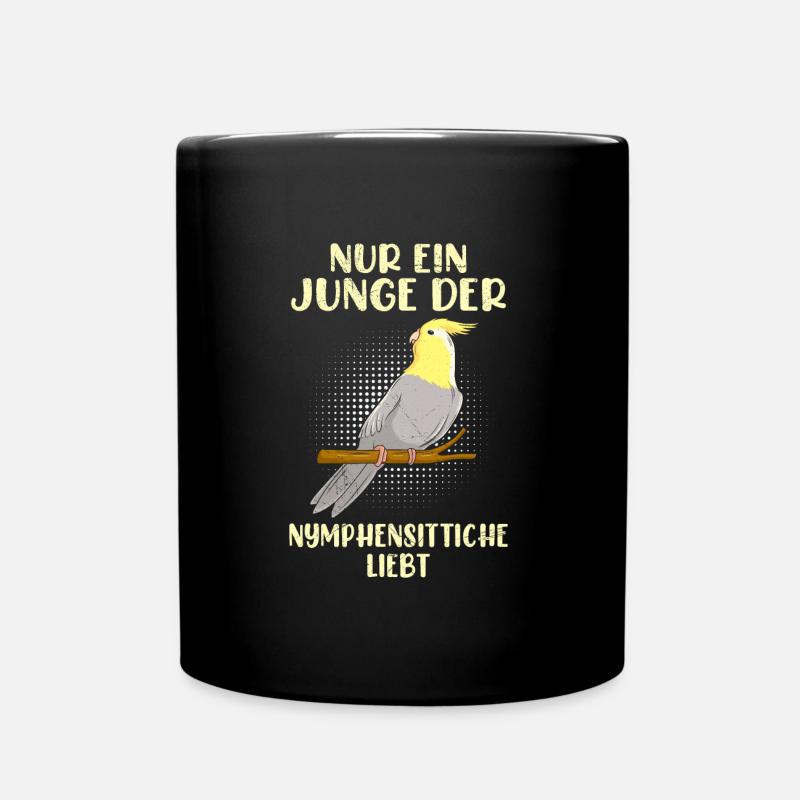 Nur ein Junge der Nymphensittiche liebt Sittich - Tasse einfarbig - Schwarz