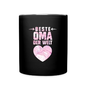 Weltbeste Oma Muttertag Beste Oma Super Grandma - Tasse einfarbig - Schwarz - Vorne